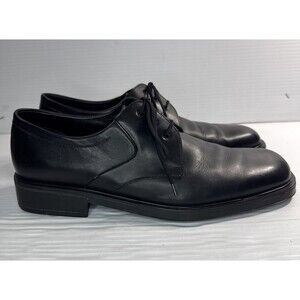 Salvatore Ferragamo Studio Men’s Leather Derby Shoes Black Size 10.5 D